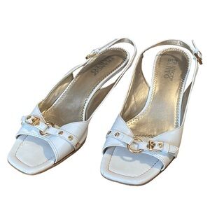 **SOLD**VINTAGE FRANCO SARTO Slingback Wedge Sandal Size 7 1/2